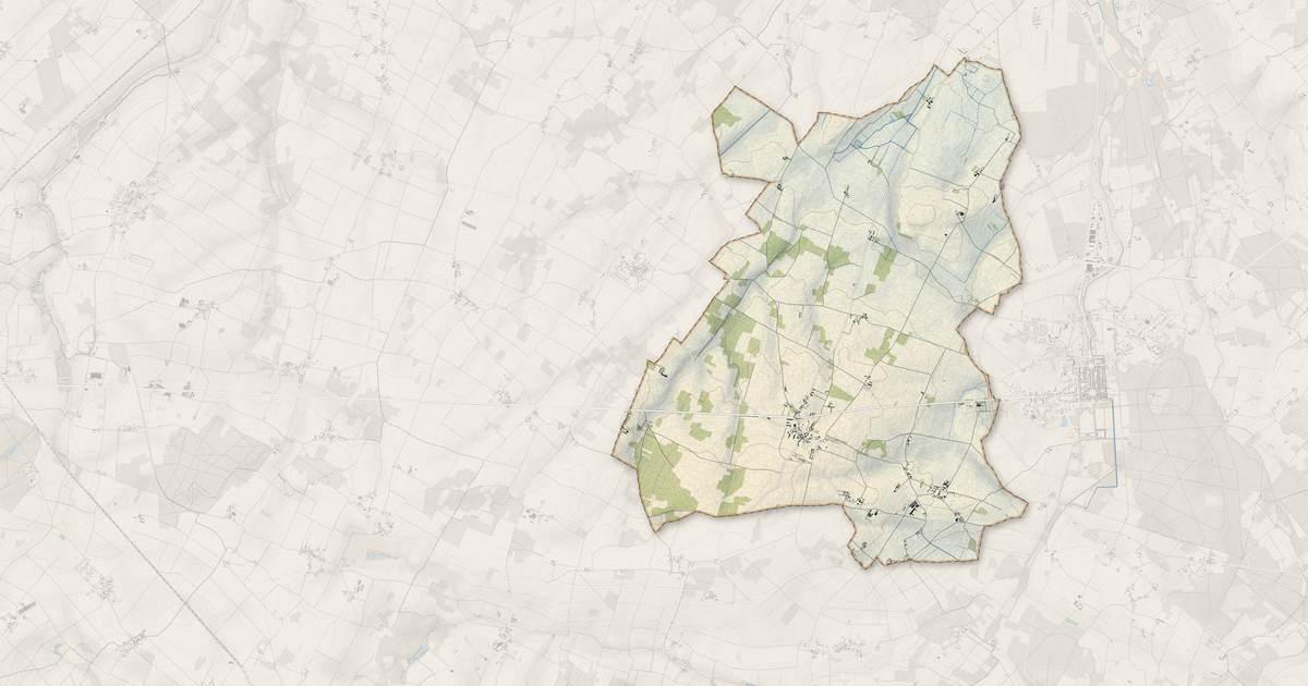 Portrait cartographique de Pouant : relief, eau, forêts, bâti et voies, calculés à partir des données de l'IGN