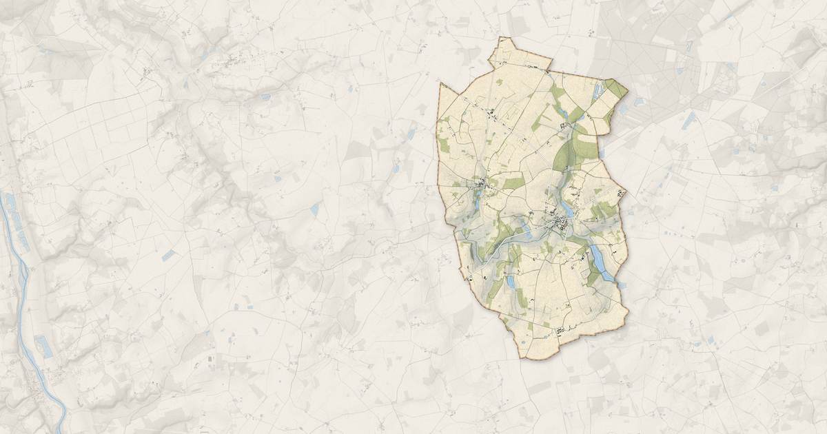 Portrait cartographique de La Puye : relief, eau, forêts, bâti et voies, calculés à partir des données de l'IGN