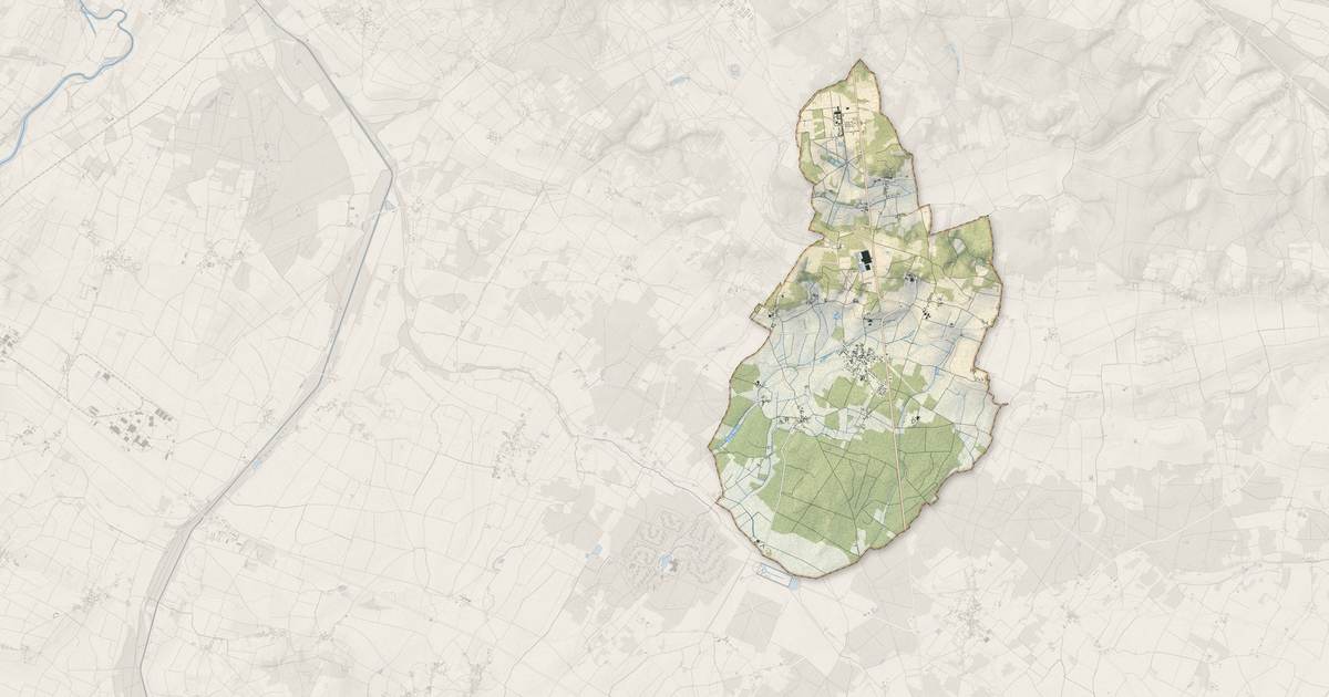 Portrait cartographique de Roiffé : relief, eau, forêts, bâti et voies, calculés à partir des données de l'IGN