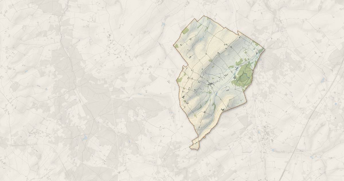 Portrait cartographique de Saint-Christophe : relief, eau, forêts, bâti et voies, calculés à partir des données de l'IGN
