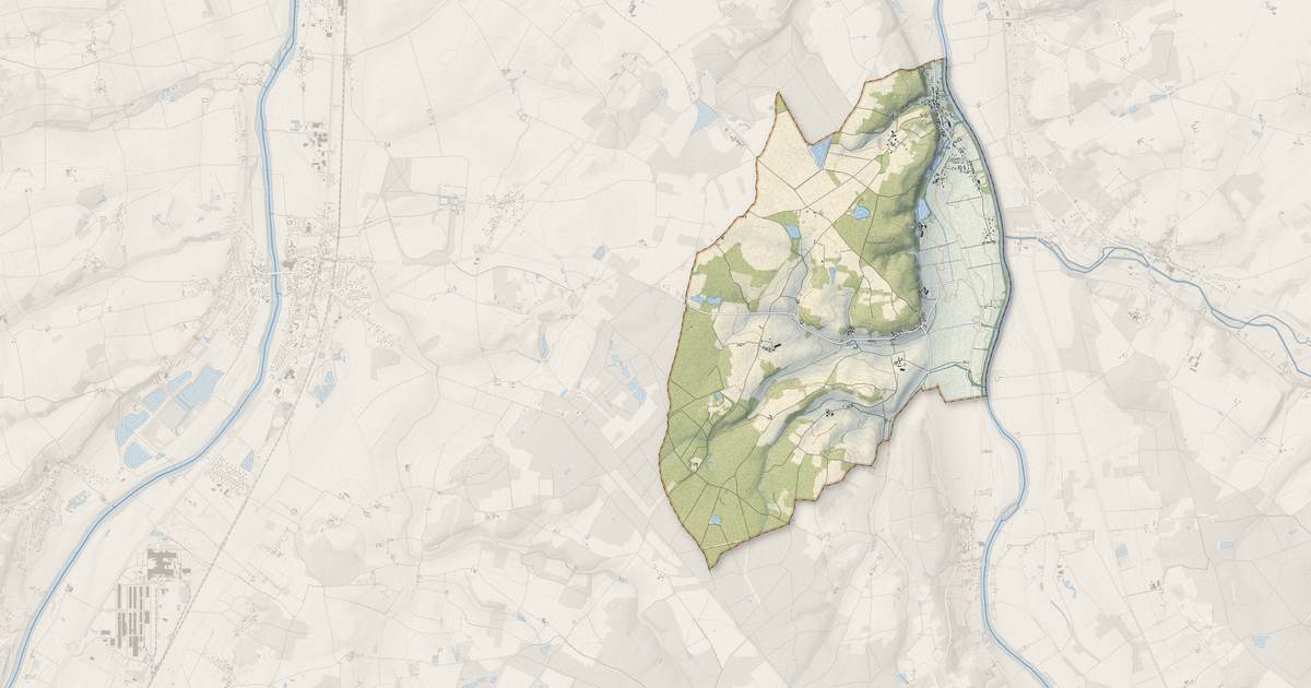 Portrait cartographique de Saint-Rémy-sur-Creuse : relief, eau, forêts, bâti et voies, calculés à partir des données de l'IGN