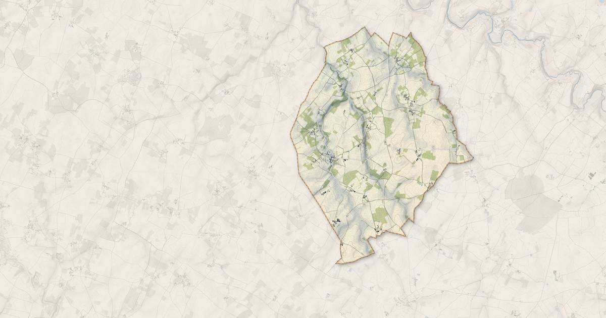 Portrait cartographique de Saint-Romain : relief, eau, forêts, bâti et voies, calculés à partir des données de l'IGN