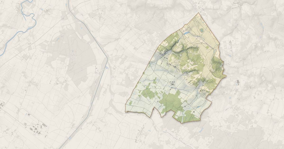 Portrait cartographique de Saix : relief, eau, forêts, bâti et voies, calculés à partir des données de l'IGN