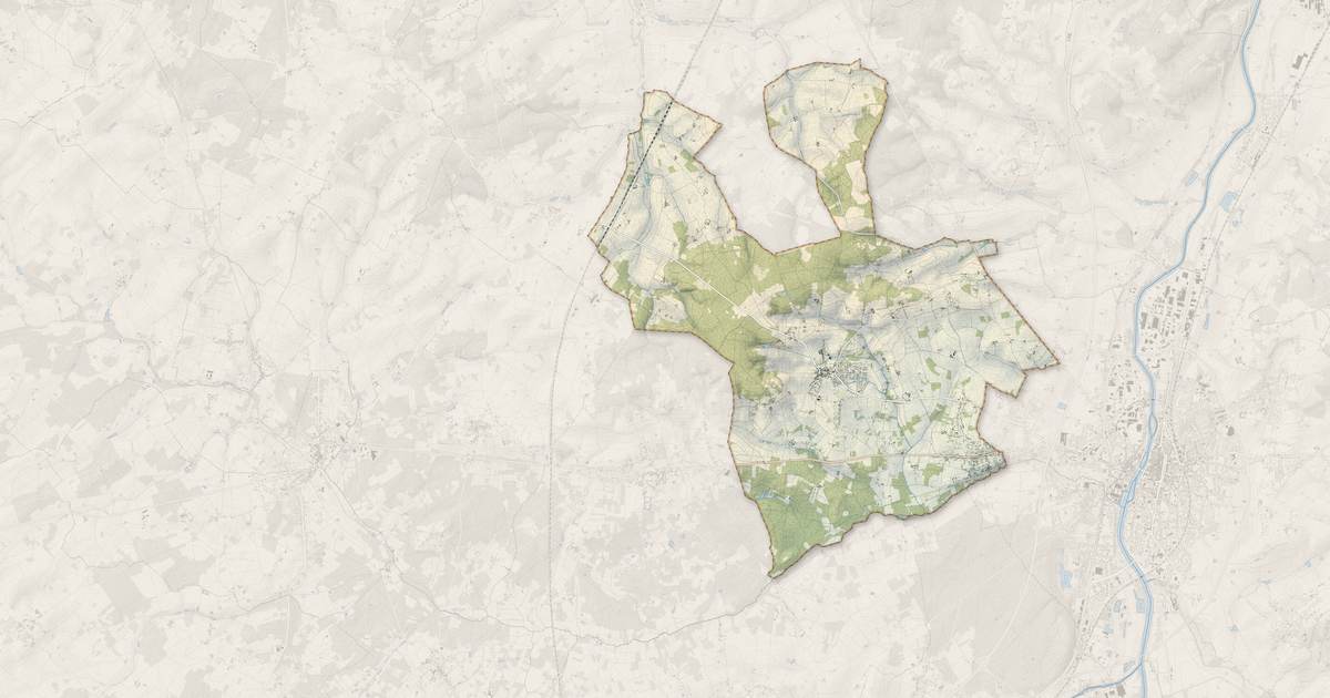 Portrait cartographique de Thuré : relief, eau, forêts, bâti et voies, calculés à partir des données de l'IGN