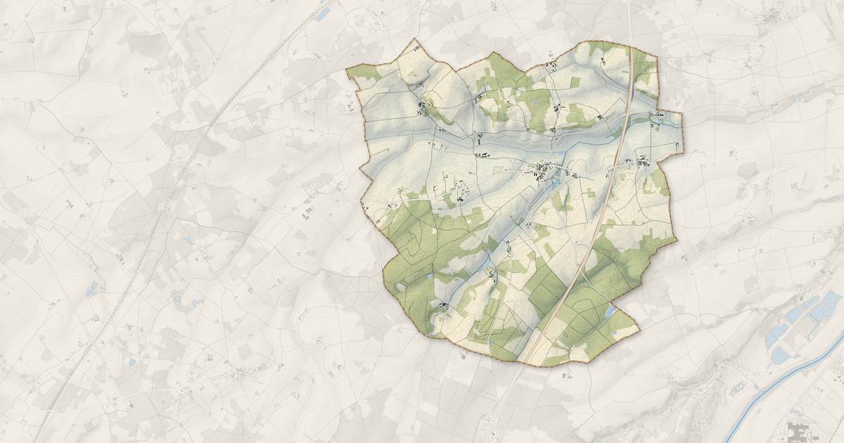 Portrait cartographique de Vellèches : relief, eau, forêts, bâti et voies, calculés à partir des données de l'IGN