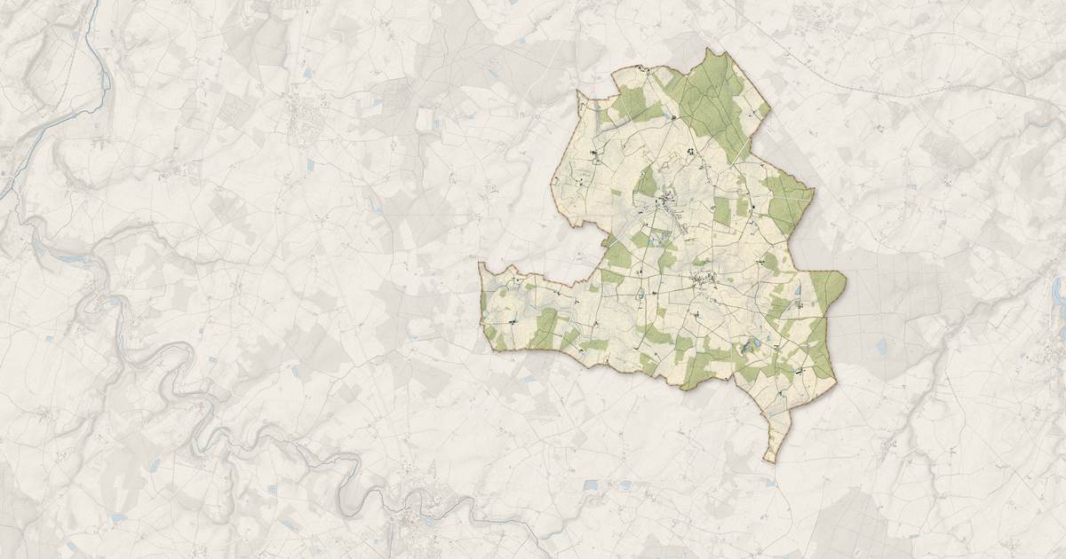 Portrait cartographique de Vernon : relief, eau, forêts, bâti et voies, calculés à partir des données de l'IGN