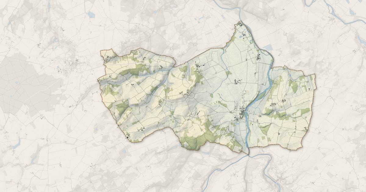 Portrait cartographique de Vicq-sur-Gartempe : relief, eau, forêts, bâti et voies, calculés à partir des données de l'IGN
