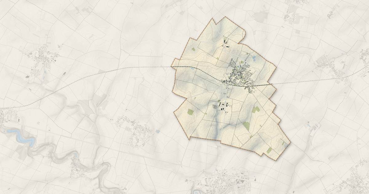 Portrait cartographique de Villiers : relief, eau, forêts, bâti et voies, calculés à partir des données de l'IGN