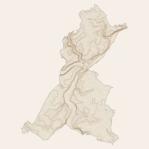 Vivonne : courbes de niveau