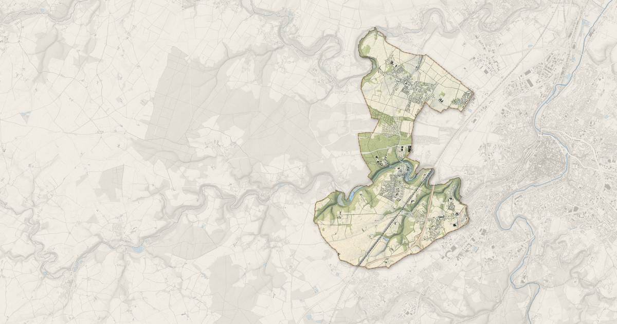 Portrait cartographique de Vouneuil-sous-Biard : relief, eau, forêts, bâti et voies, calculés à partir des données de l'IGN