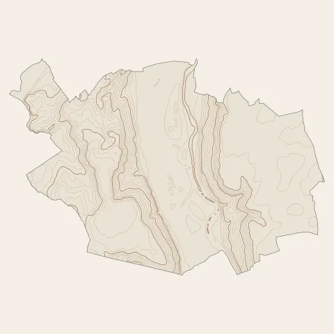 Vouneuil-sur-Vienne : courbes de niveau