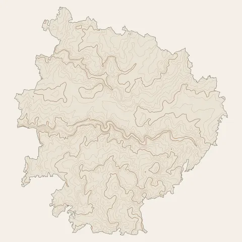 Châteauponsac : courbes de niveau