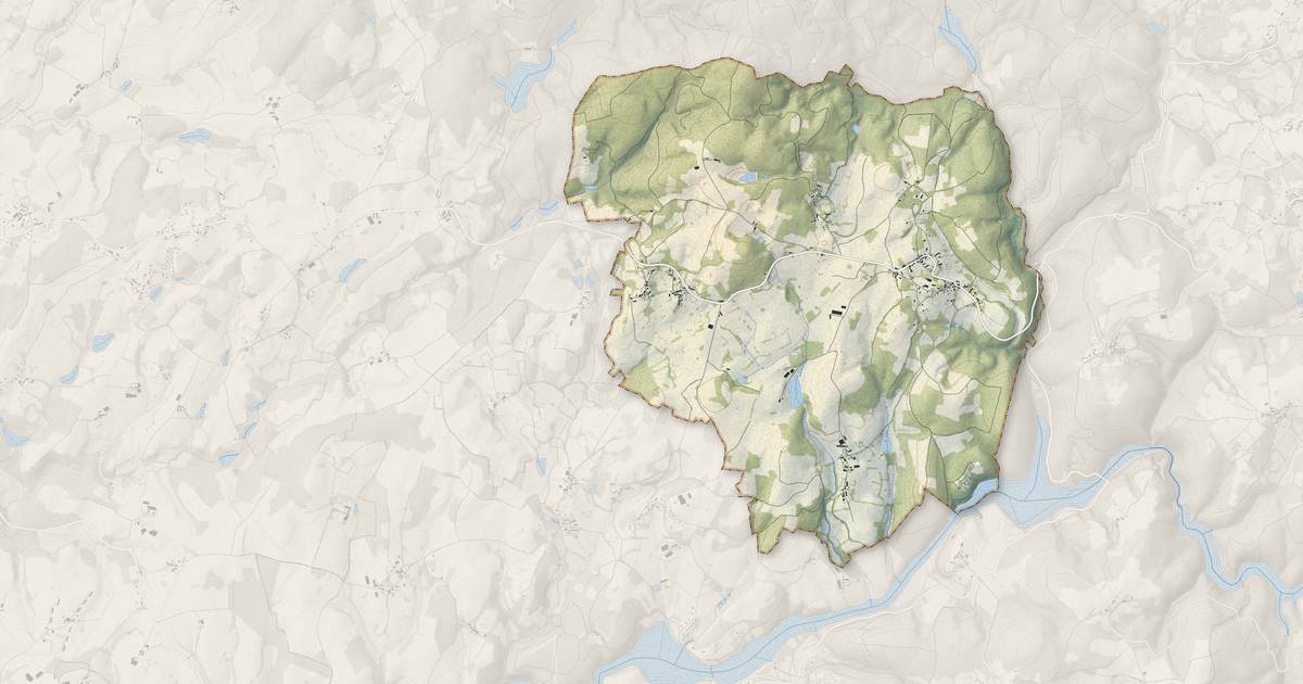 Portrait cartographique de Cheissoux : relief, eau, forêts, bâti et voies, calculés à partir des données de l'IGN