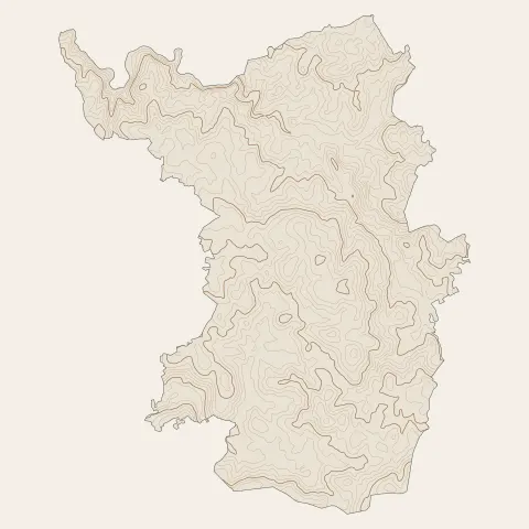 Eymoutiers : courbes de niveau