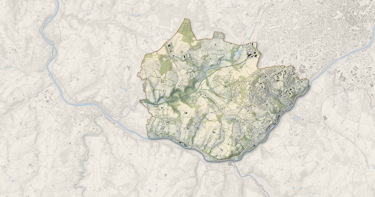 Portrait cartographique de Isle : relief, eau, forêts, bâti et voies, calculés à partir des données de l'IGN