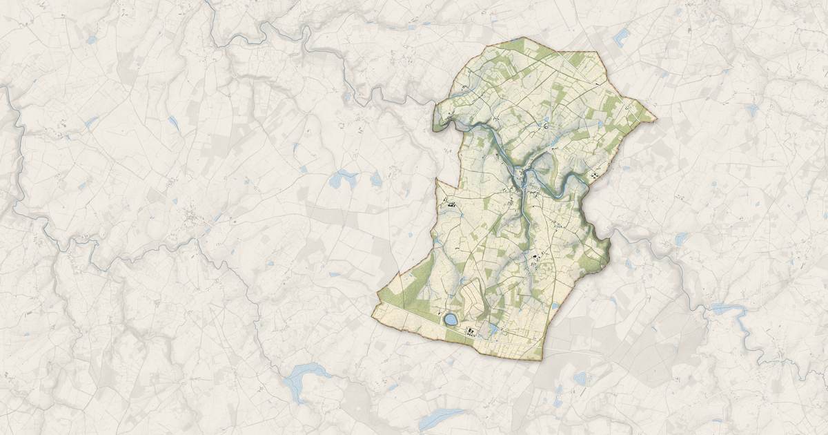 Portrait cartographique de Jouac : relief, eau, forêts, bâti et voies, calculés à partir des données de l'IGN