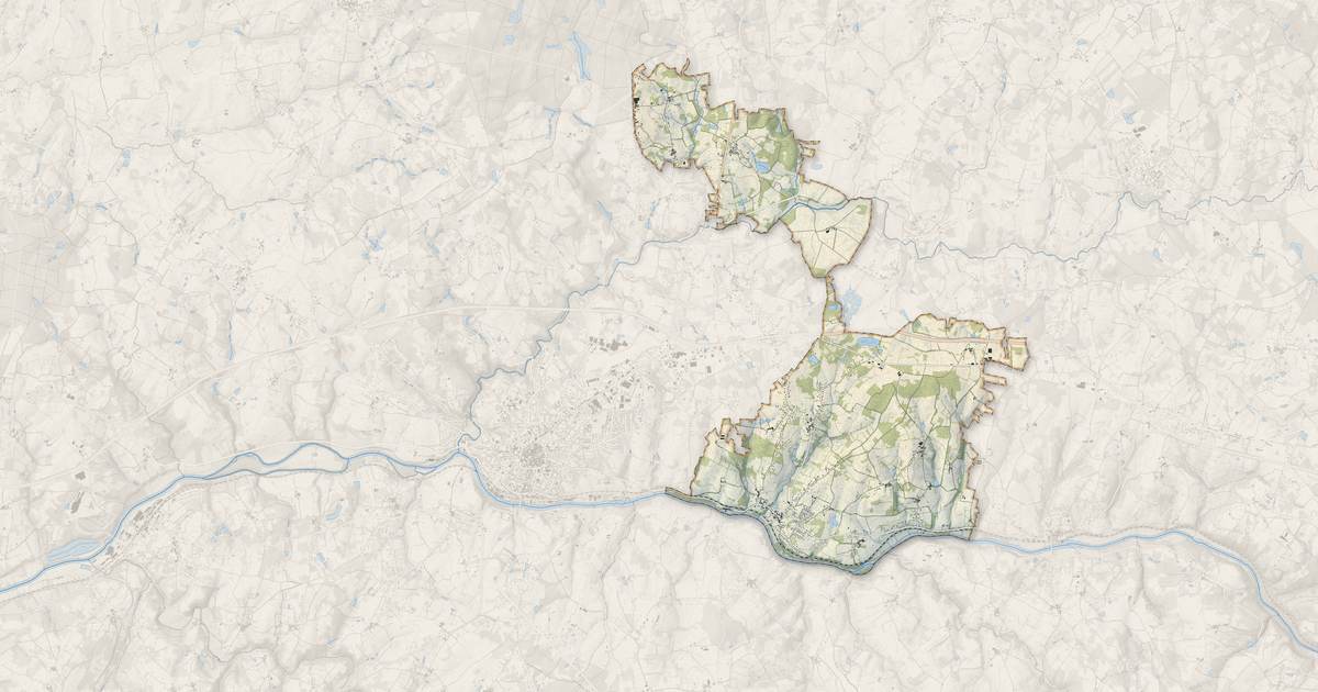 Portrait cartographique de Saint-Brice-sur-Vienne : relief, eau, forêts, bâti et voies, calculés à partir des données de l'IGN