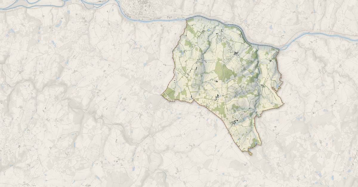 Portrait cartographique de Saint-Martin-de-Jussac : relief, eau, forêts, bâti et voies, calculés à partir des données de l'IGN
