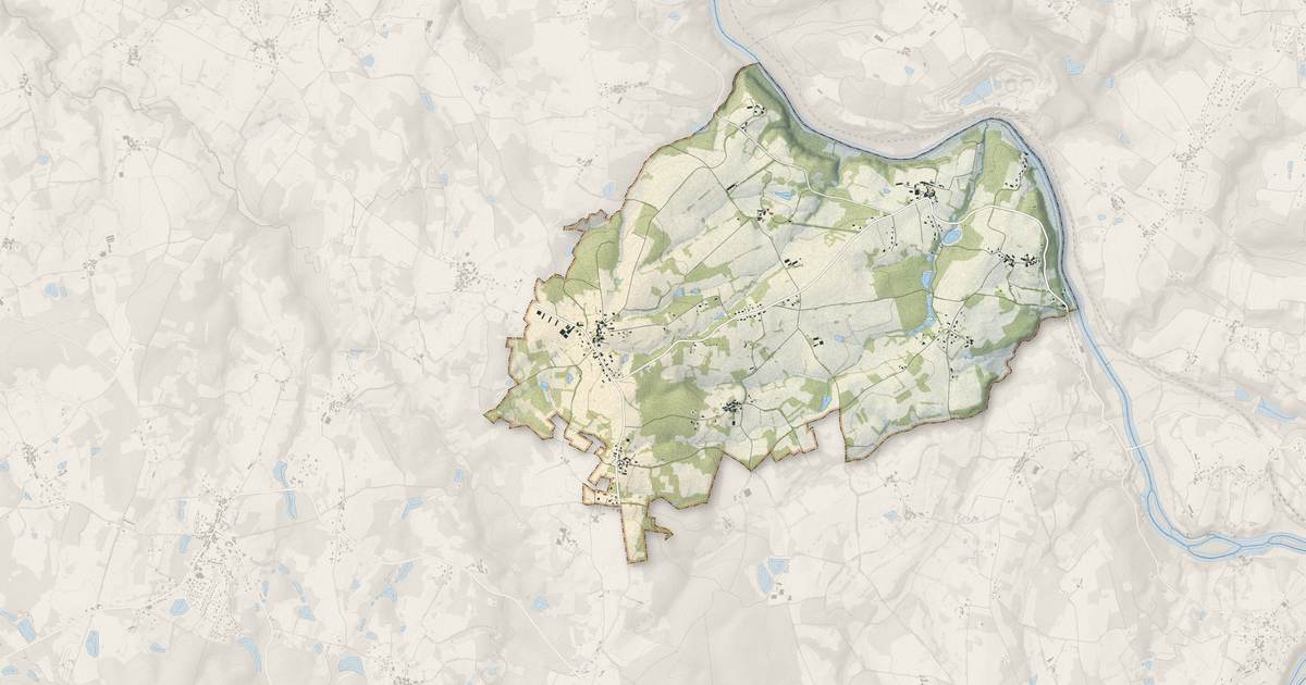 Portrait cartographique de Saint-Yrieix-sous-Aixe : relief, eau, forêts, bâti et voies, calculés à partir des données de l'IGN
