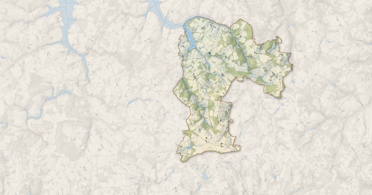 Portrait cartographique de Videix : relief, eau, forêts, bâti et voies, calculés à partir des données de l'IGN