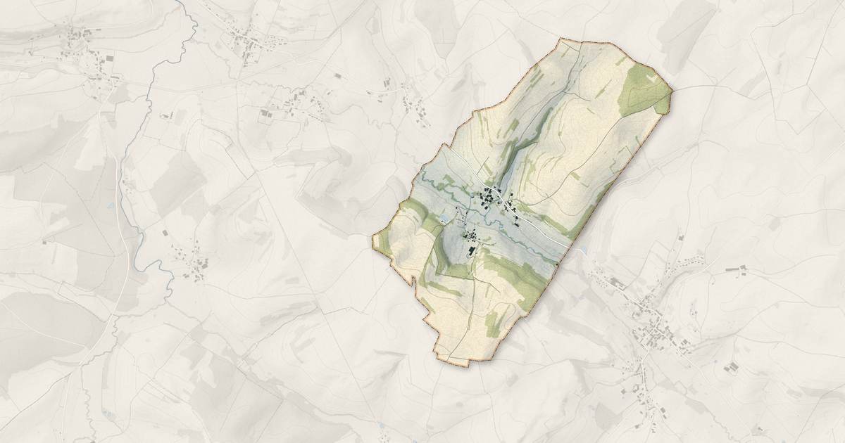 Portrait cartographique de Les Ableuvenettes : relief, eau, forêts, bâti et voies, calculés à partir des données de l'IGN