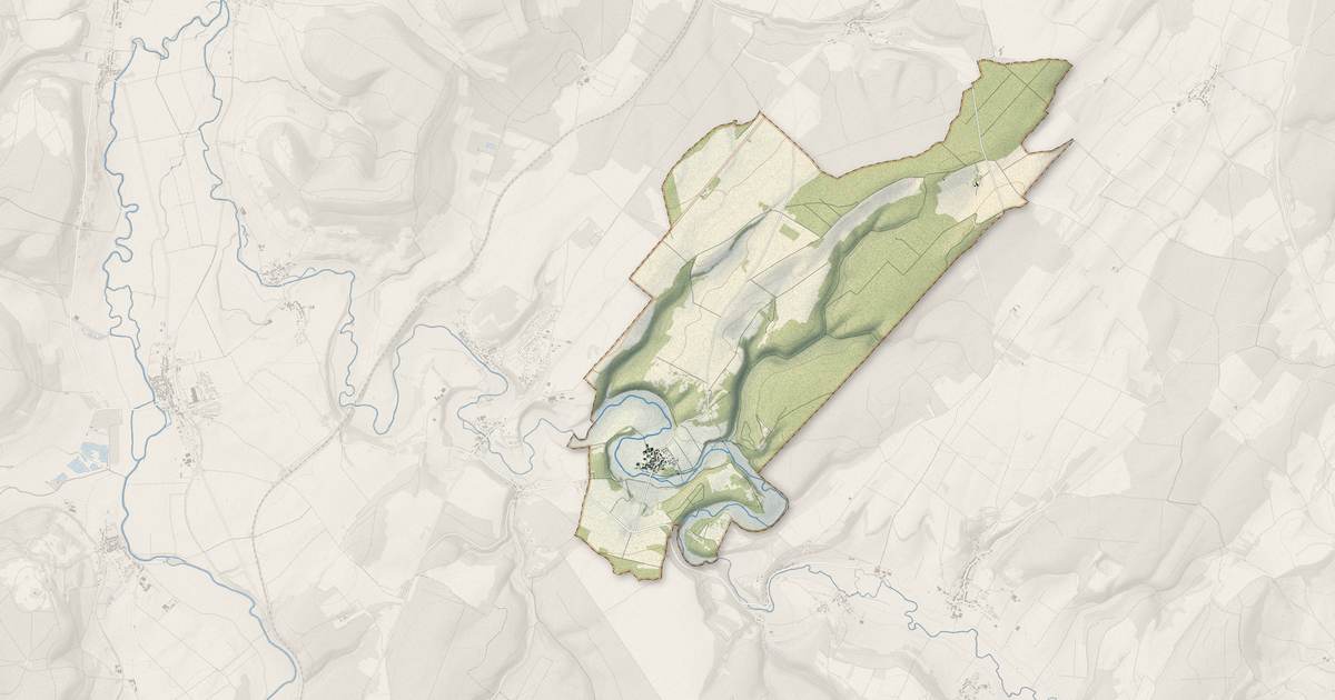 Portrait cartographique de Autigny-la-Tour : relief, eau, forêts, bâti et voies, calculés à partir des données de l'IGN