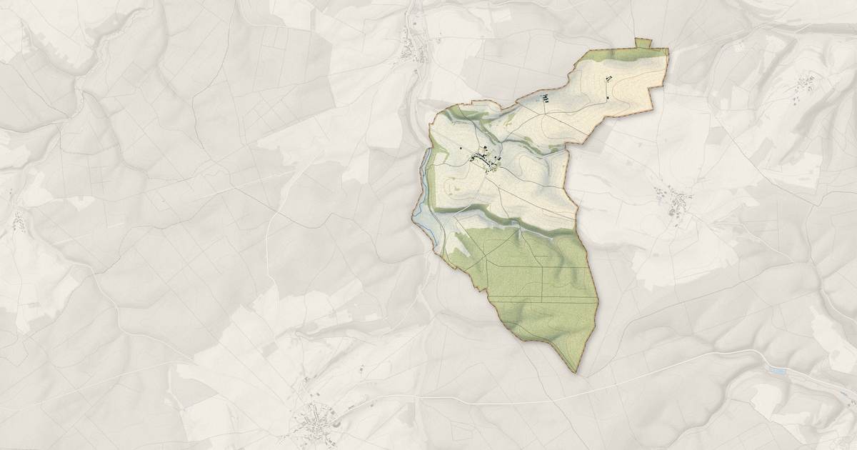 Portrait cartographique de Avranville : relief, eau, forêts, bâti et voies, calculés à partir des données de l'IGN