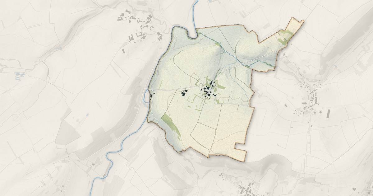 Portrait cartographique de Battexey : relief, eau, forêts, bâti et voies, calculés à partir des données de l'IGN