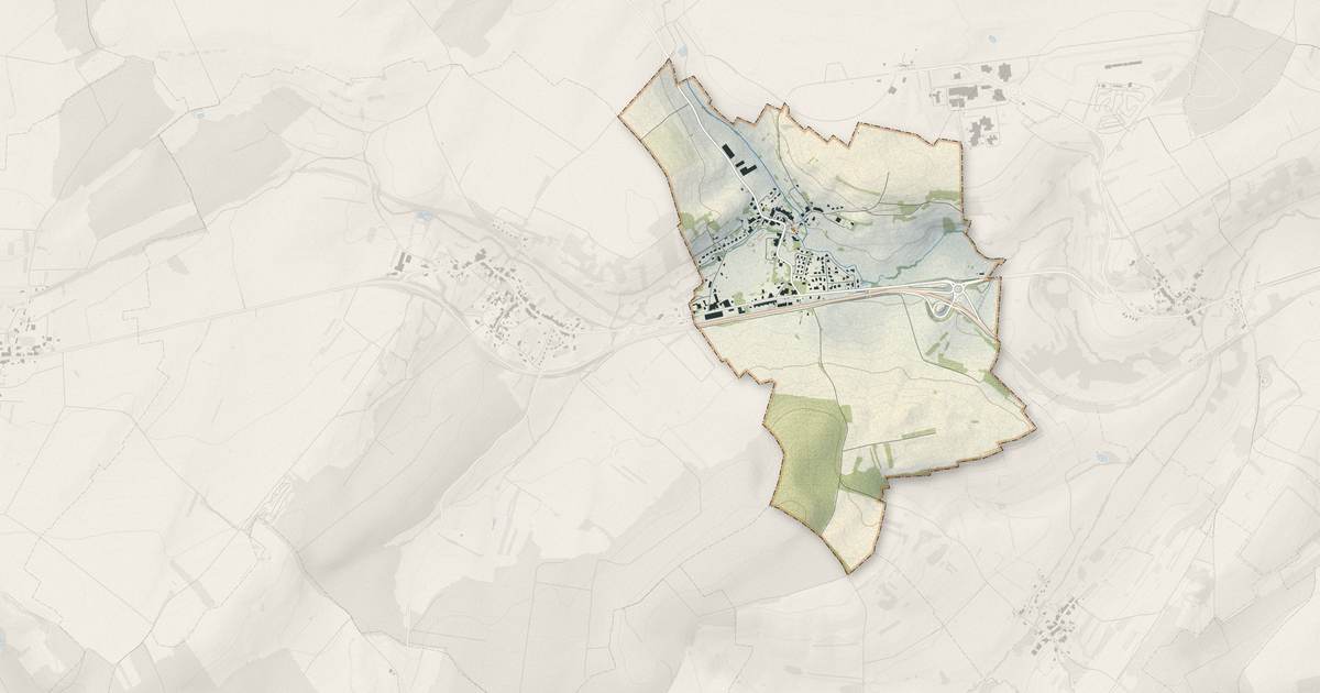 Portrait cartographique de Baudricourt : relief, eau, forêts, bâti et voies, calculés à partir des données de l'IGN