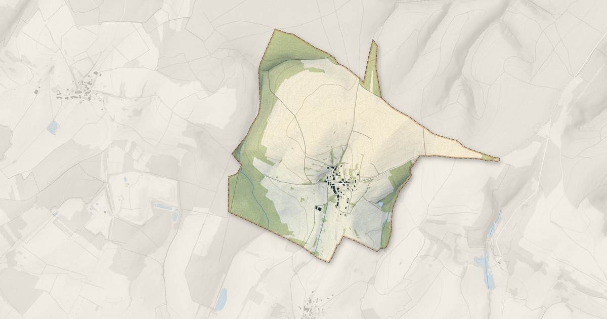 Portrait cartographique de Bazien : relief, eau, forêts, bâti et voies, calculés à partir des données de l'IGN