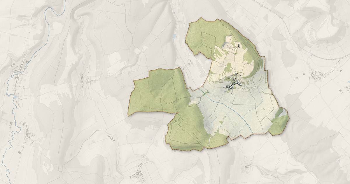 Portrait cartographique de Beaufremont : relief, eau, forêts, bâti et voies, calculés à partir des données de l'IGN