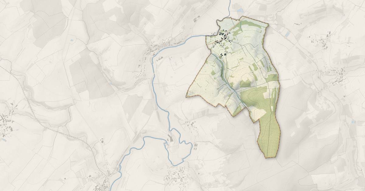 Portrait cartographique de Bettoncourt : relief, eau, forêts, bâti et voies, calculés à partir des données de l'IGN