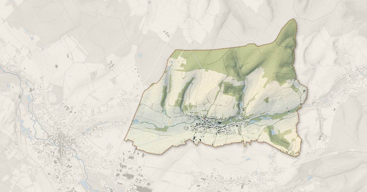 Portrait cartographique de Brû : relief, eau, forêts, bâti et voies, calculés à partir des données de l'IGN