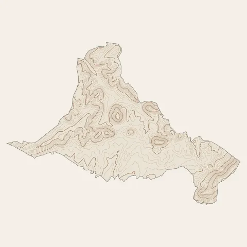 Bruyères : courbes de niveau