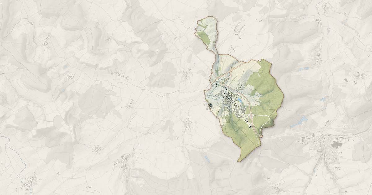 Portrait cartographique de Bulgnéville : relief, eau, forêts, bâti et voies, calculés à partir des données de l'IGN