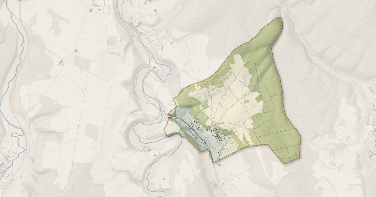 Portrait cartographique de Certilleux : relief, eau, forêts, bâti et voies, calculés à partir des données de l'IGN