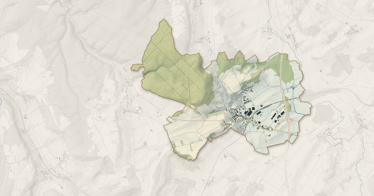 Portrait cartographique de Châtenois : relief, eau, forêts, bâti et voies, calculés à partir des données de l'IGN