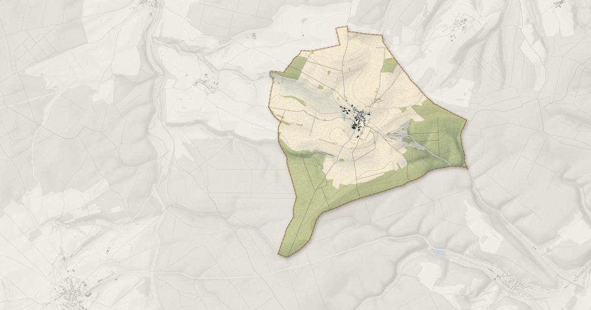 Portrait cartographique de Chermisey : relief, eau, forêts, bâti et voies, calculés à partir des données de l'IGN
