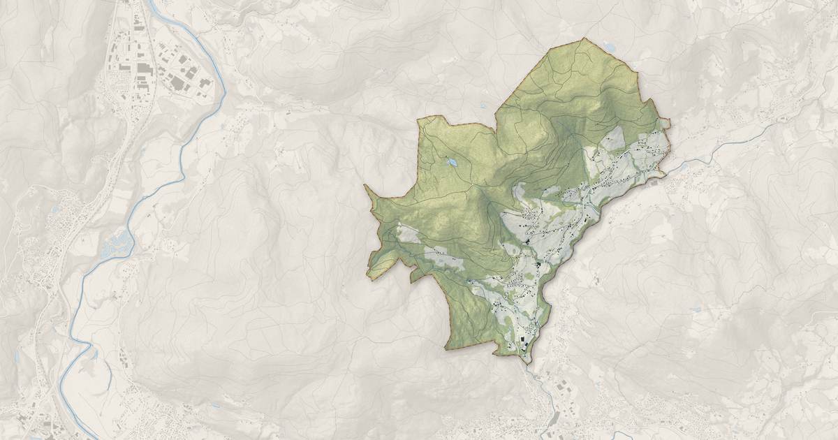 Portrait cartographique de Cleurie : relief, eau, forêts, bâti et voies, calculés à partir des données de l'IGN