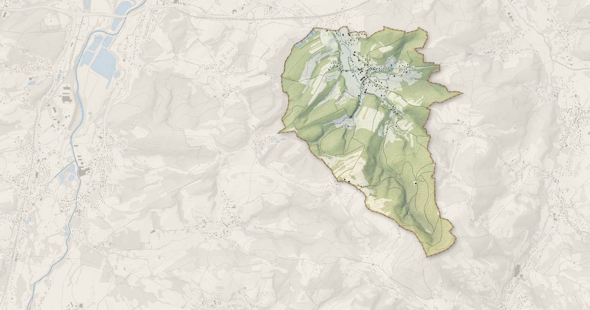 Portrait cartographique de Coinches : relief, eau, forêts, bâti et voies, calculés à partir des données de l'IGN