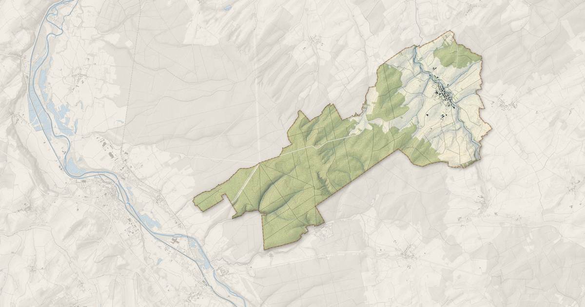 Portrait cartographique de Damas-aux-Bois : relief, eau, forêts, bâti et voies, calculés à partir des données de l'IGN