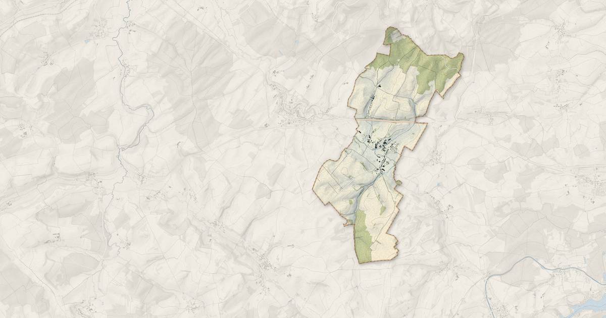 Portrait cartographique de Damas-et-Bettegney : relief, eau, forêts, bâti et voies, calculés à partir des données de l'IGN
