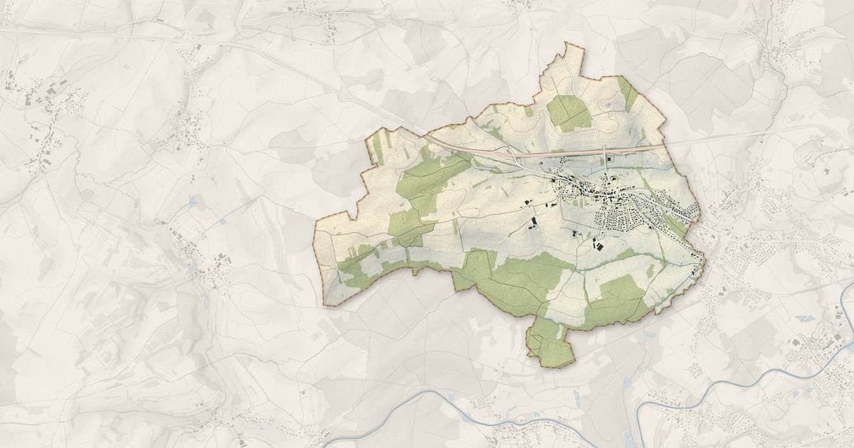 Portrait cartographique de Darnieulles : relief, eau, forêts, bâti et voies, calculés à partir des données de l'IGN