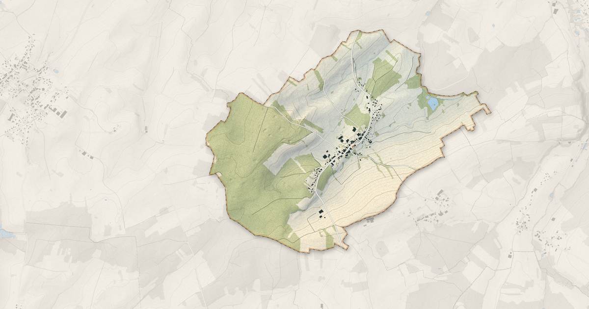 Portrait cartographique de Destord : relief, eau, forêts, bâti et voies, calculés à partir des données de l'IGN