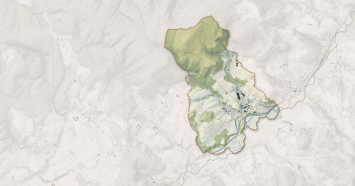 Portrait cartographique de Deycimont : relief, eau, forêts, bâti et voies, calculés à partir des données de l'IGN