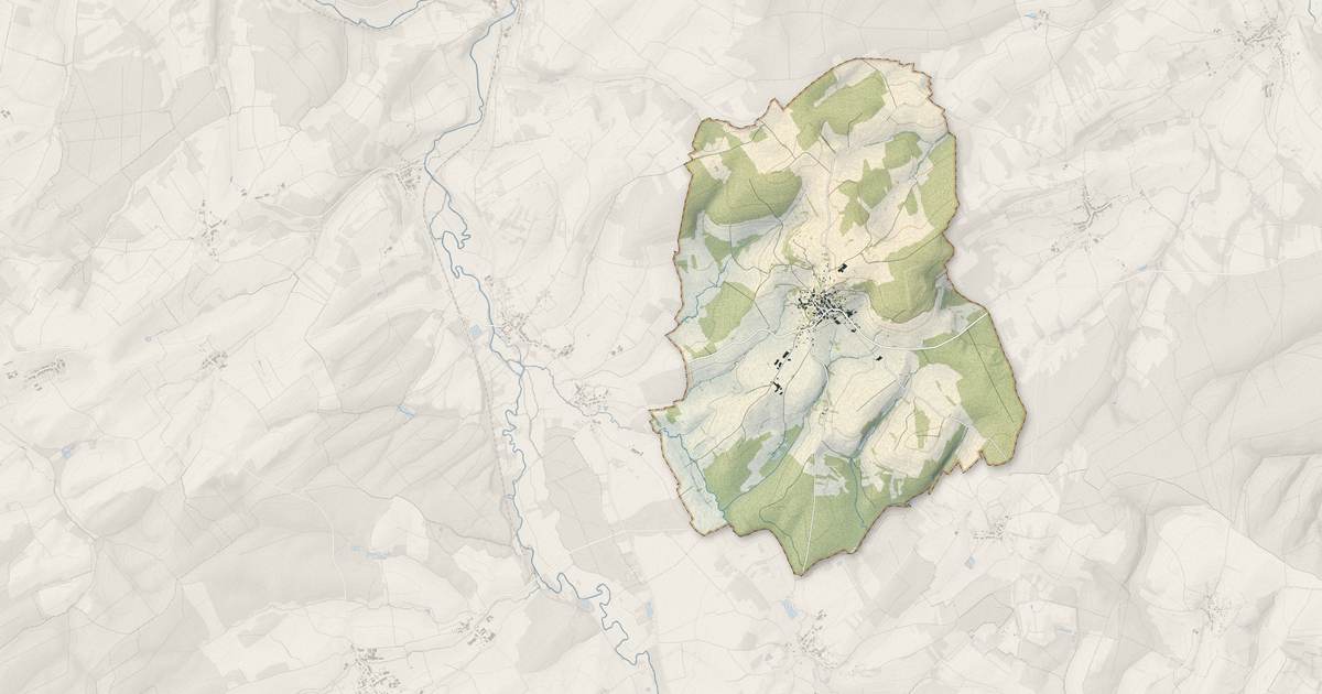 Portrait cartographique de Domptail : relief, eau, forêts, bâti et voies, calculés à partir des données de l'IGN