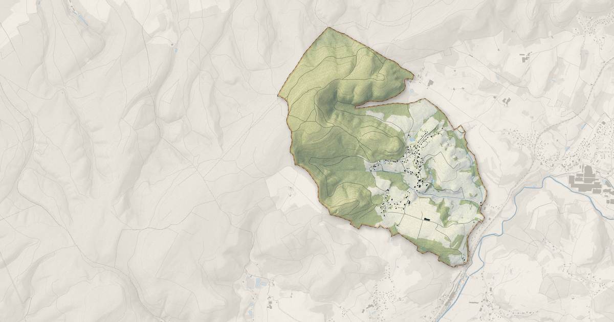 Portrait cartographique de Fays : relief, eau, forêts, bâti et voies, calculés à partir des données de l'IGN