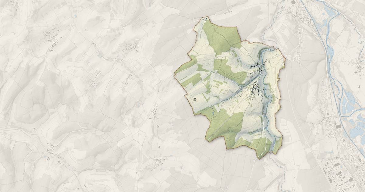Portrait cartographique de Frizon : relief, eau, forêts, bâti et voies, calculés à partir des données de l'IGN