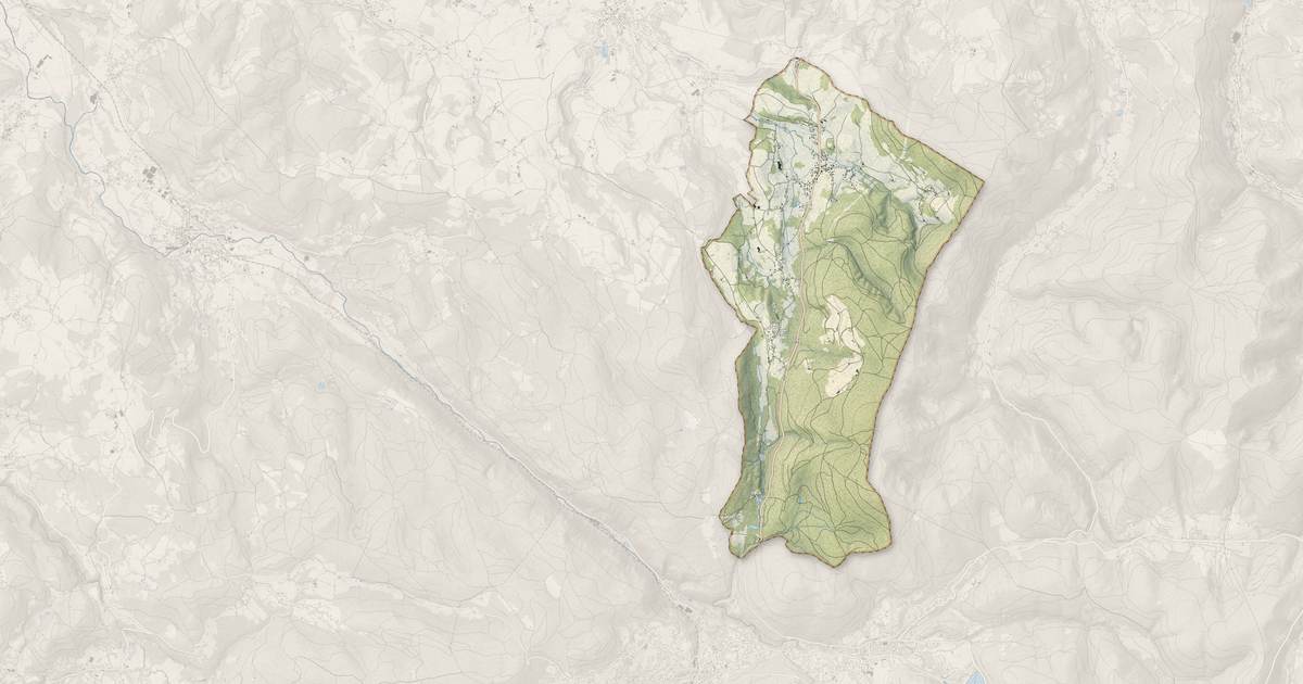 Portrait cartographique de Gerbépal : relief, eau, forêts, bâti et voies, calculés à partir des données de l'IGN