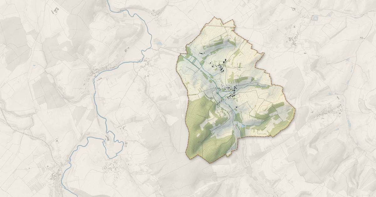 Portrait cartographique de Gircourt-lès-Viéville : relief, eau, forêts, bâti et voies, calculés à partir des données de l'IGN